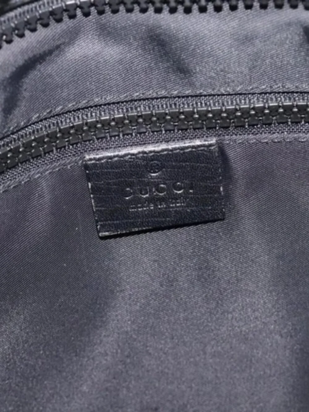 GUCCI GG Supreme Shoulder Bag PVC Black Silver 162904 Auth 189839